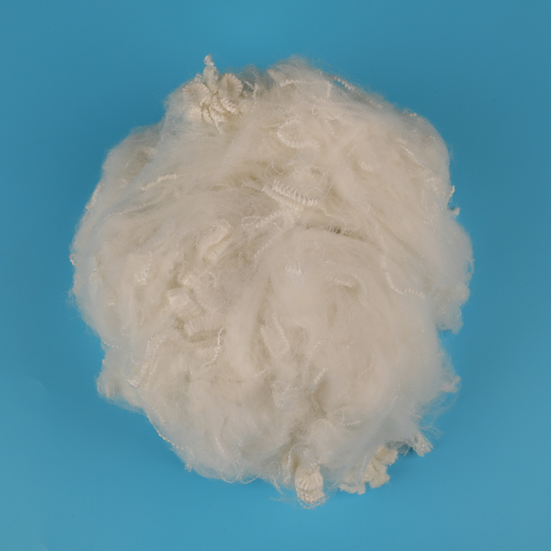 Fibra discontinua de poliéster no tejida blanca cruda (uso para perforaciones con aguja) 2,5D × 64 mm