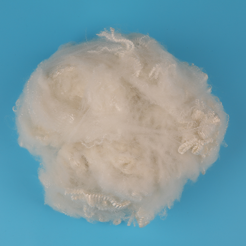 Lana blanca cruda que hace girar la fibra discontinua de poliéster 3D×102mm