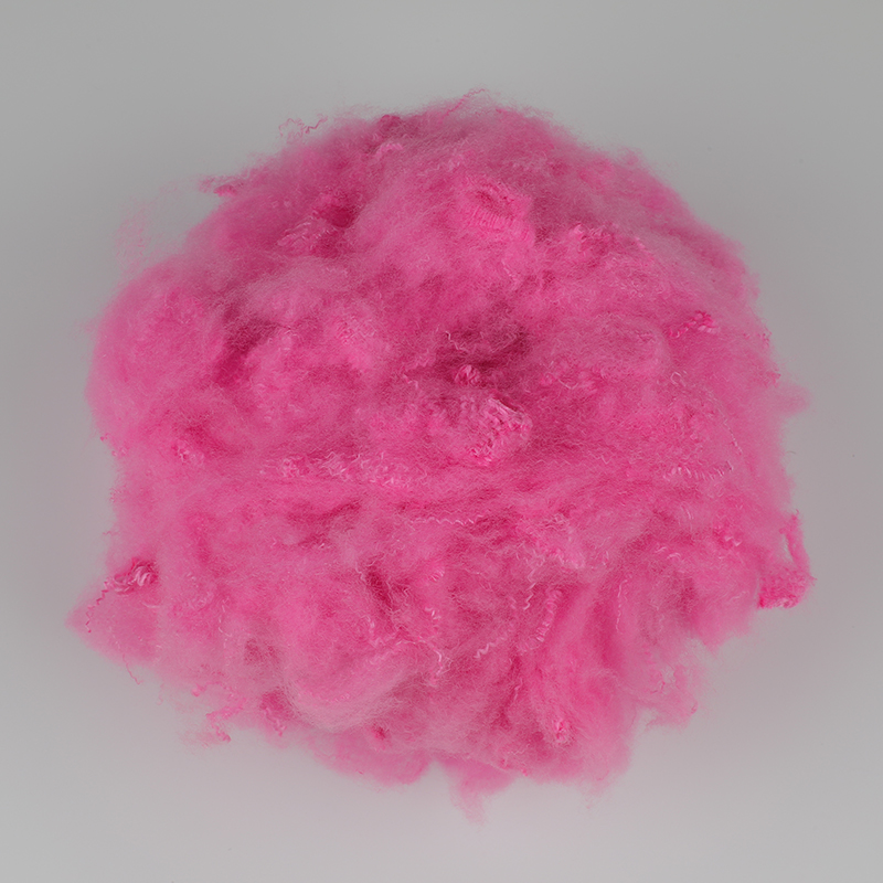 Fibra discontinua de poliéster giratoria de lana rosa 3D × 32 mm