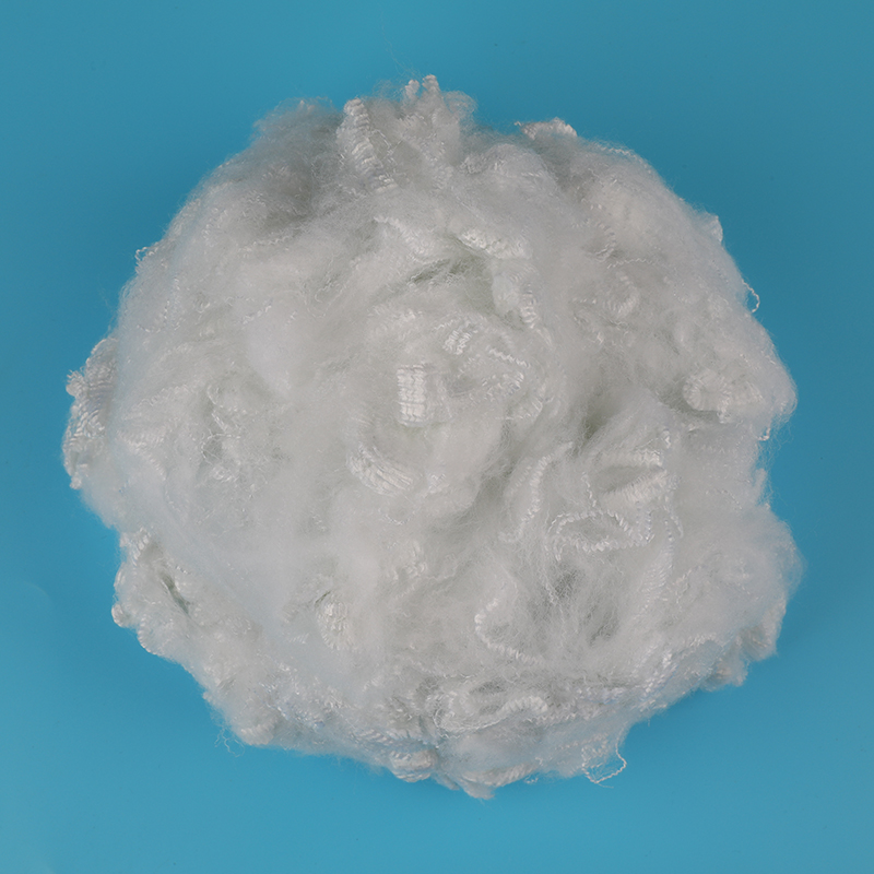 Fibra hueca extra blanca sin silicona 2,5×51 denier fino