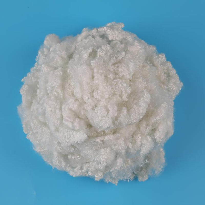 Fibra discontinua de poliéster conjugada con silicio blanco crudo 3D×32 mm